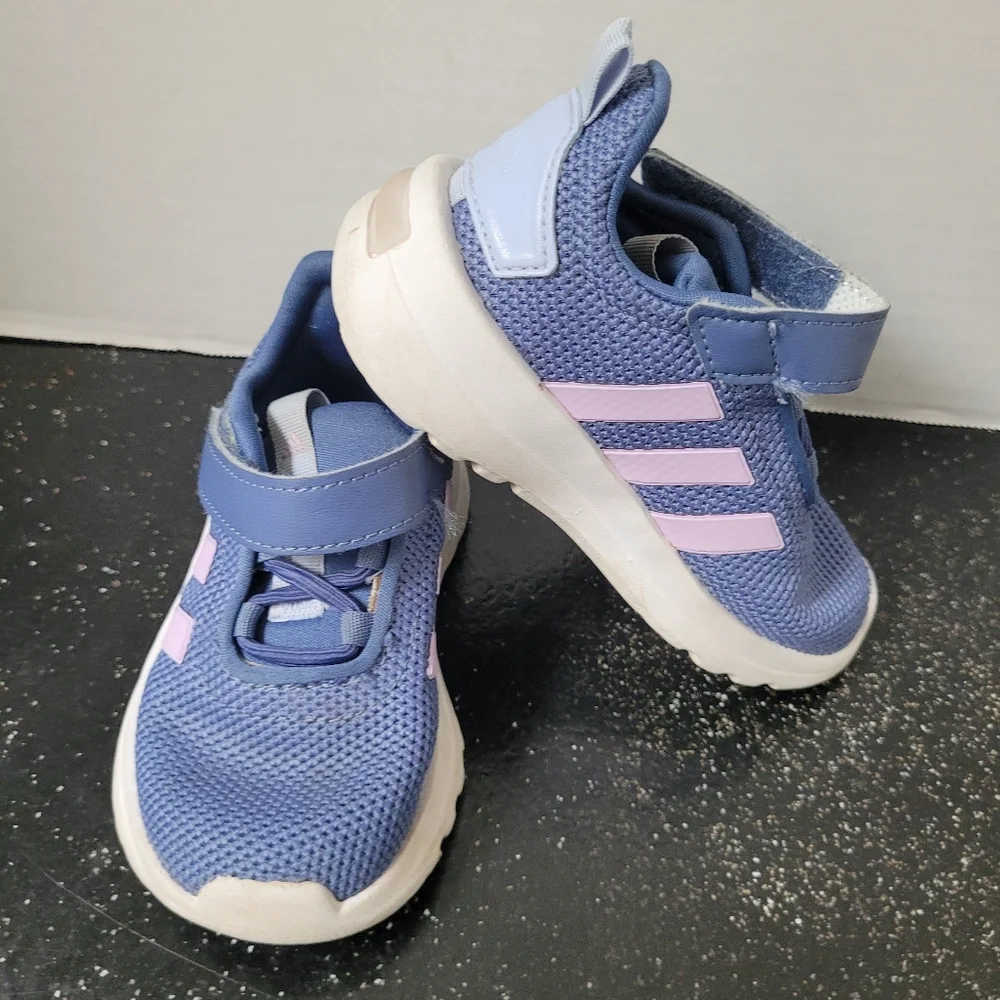 Adidas Kids Blue and Lavender Sneakers